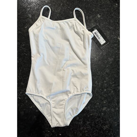 Bloch Dance Girls Parem Microlux Camisole Leotard, White, 4-6 - Picture 1 of 3